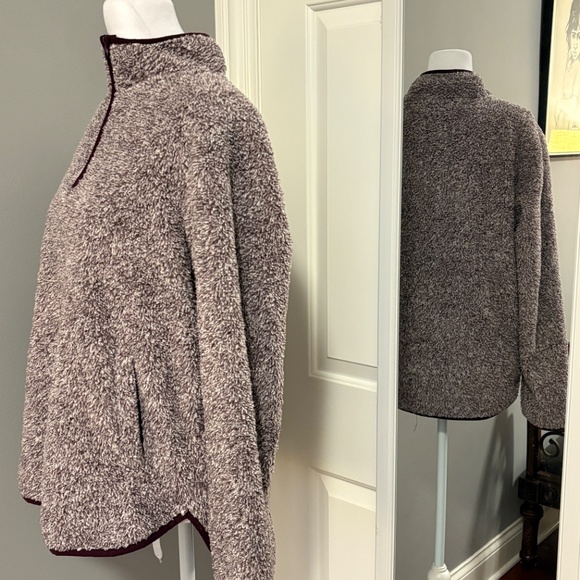 🍂🍁St. John's Bay Faux Fur/Sherpa 1/4 Zip Pullover - Unisex - Picture 2 of 10